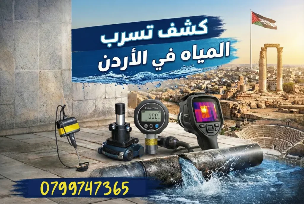 كشف تسرب المياه في عمان الأردن بدون تكسير باستخدام أحدث الأجهزة