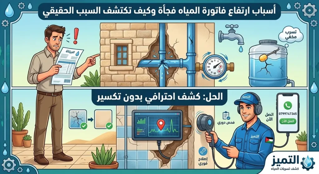 أسباب ارتفاع فاتورة المياه فجأة في المنزل وكيف تكتشف السبب الحقيقي
