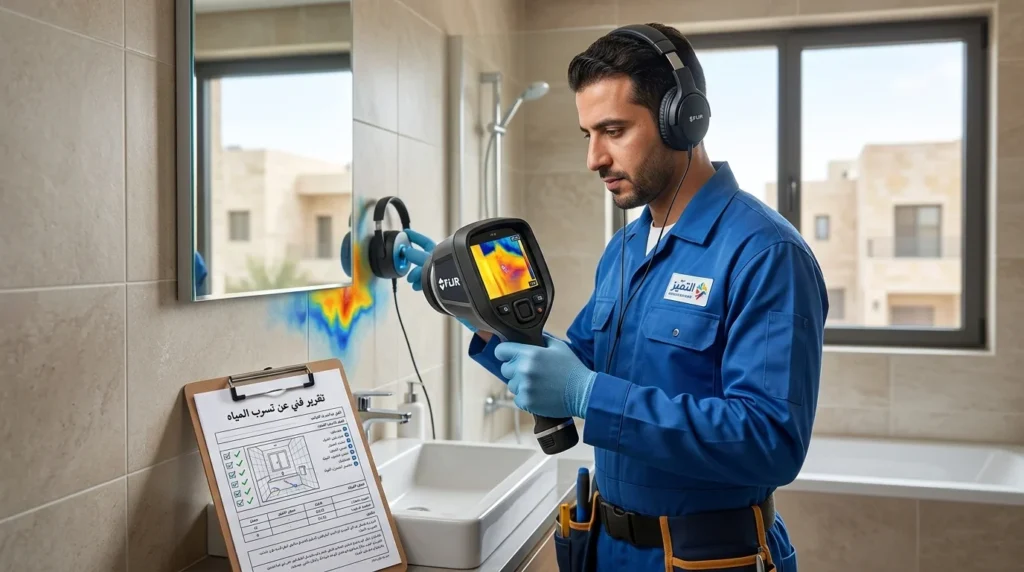 تقرير فني عن تسرب المياه: دليلك الشامل للكشف والمعالجة الحديثة في الأردن