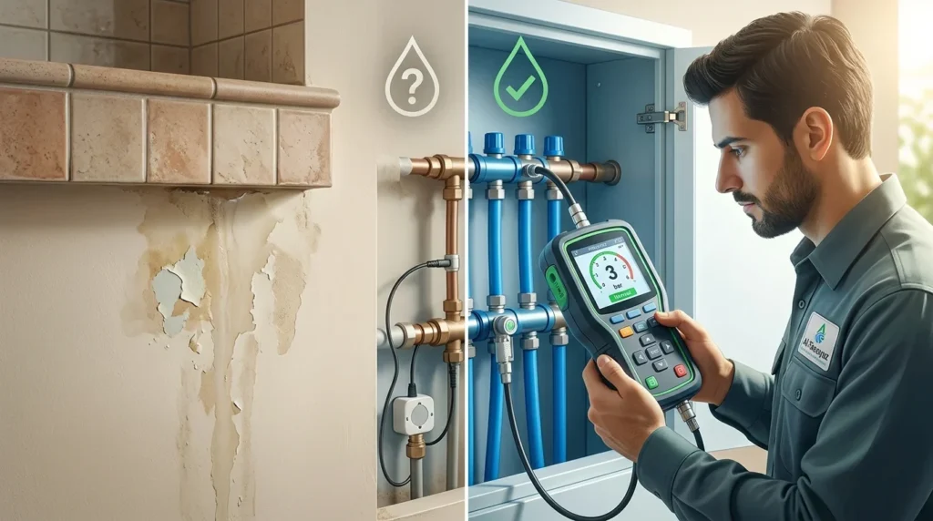 فحص ضغط المياه في عمان: دليلك الشامل لحماية منزلك من تسربات المياه بأحدث الأجهزة