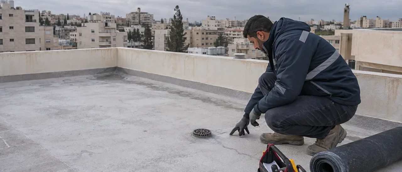 Waterproofing Roofs Against Rain in Jordan Before Winter | Al Tamayuz